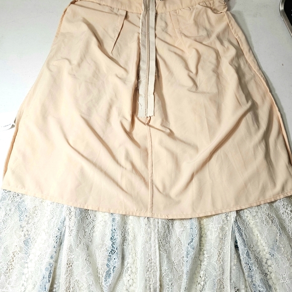 BCBGMAXAZRIA NWT Lilian Dress Sz 6 Ivory, silver, gold, teal Prom, Formal - Picture 15 of 16